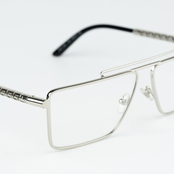 NEW Versace VE1295 1000 Silver Pilot Unisex Eyeglasses VE 1295 - Picture 6 of 11